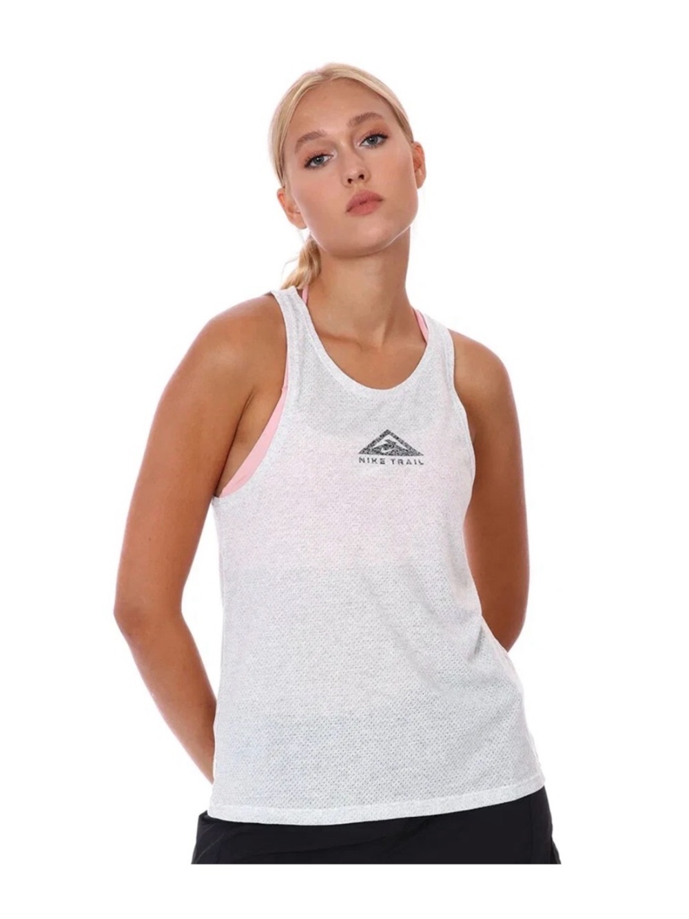 NWT Nike Women's Slim Fit Trail Running Tank Top (Lite Smoke Grey) Size S